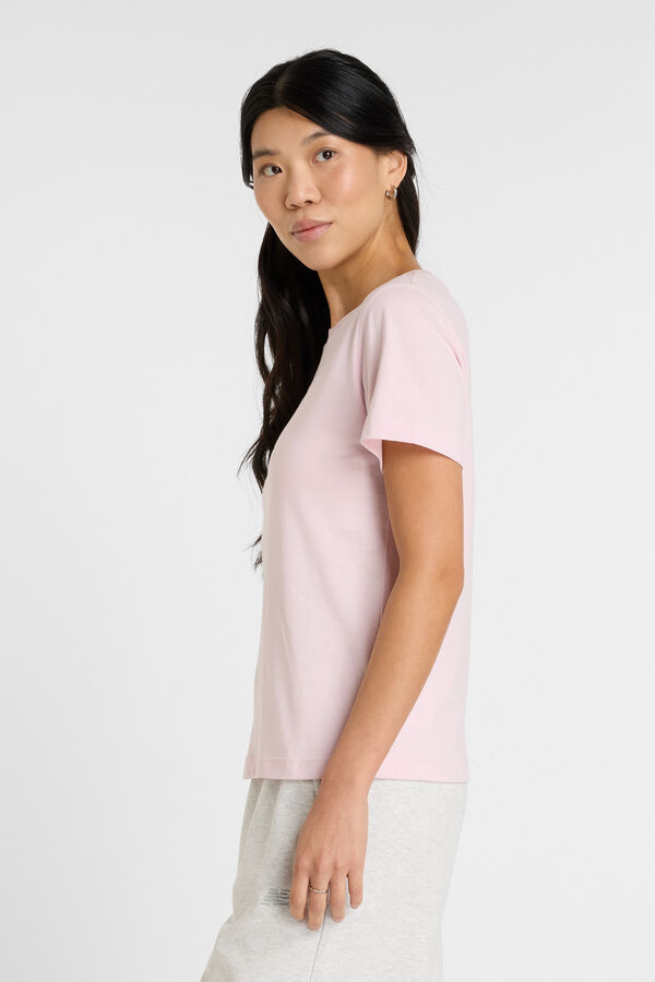 New Balance Camiseta New Balance Jersey Stacked Logo rosa