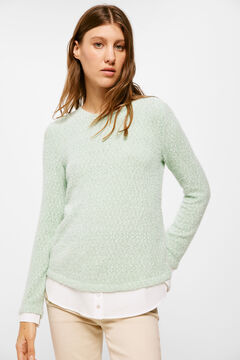 Springfield Two-material chenille T-shirt green