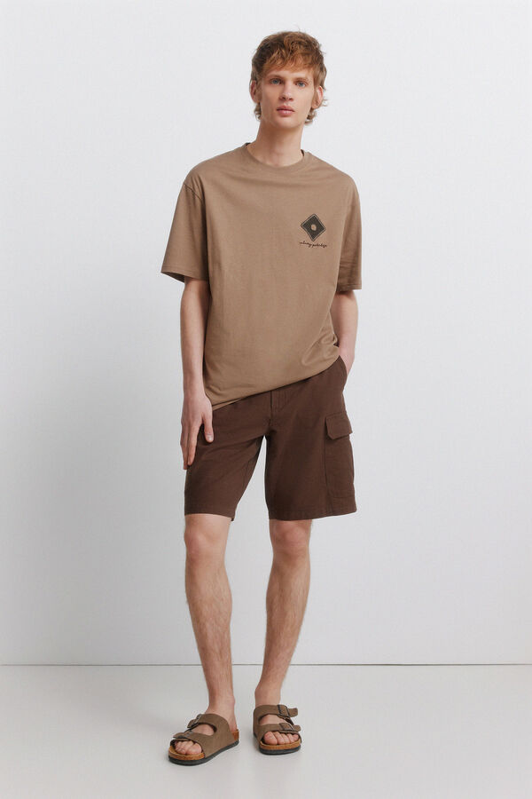 Springfield Majica sa na&scaron;ivcima Braon