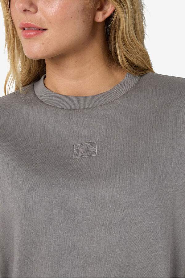 Noisy May sudadera bordado marca gris