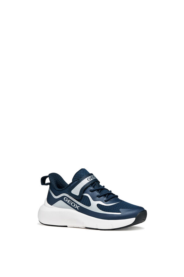 Geox Faux leather trainers blue