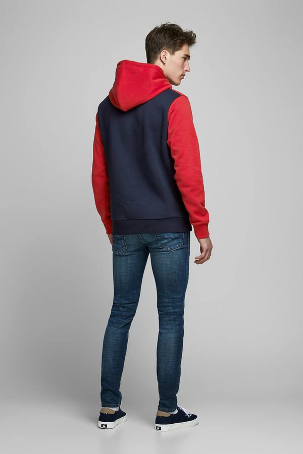 Springfield Sustainable block colour sweatshirt piros