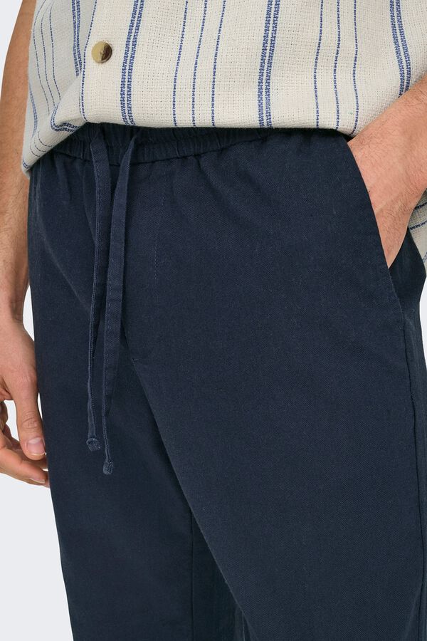 Only & Sons Linen trousers blue