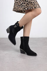 XTI Botin Antelina Flecos negro