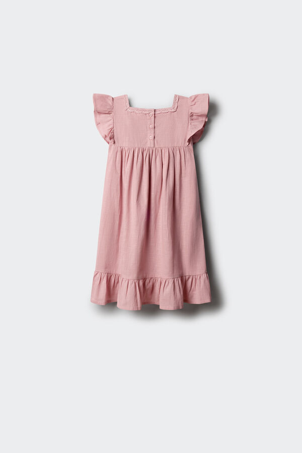 Springfield Kids Vestido detalles crochet ni&ntilde;a morado/lila