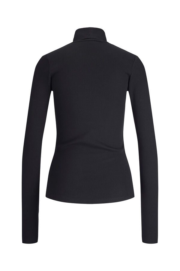 Springfield Fine knit jumper with polo neck black