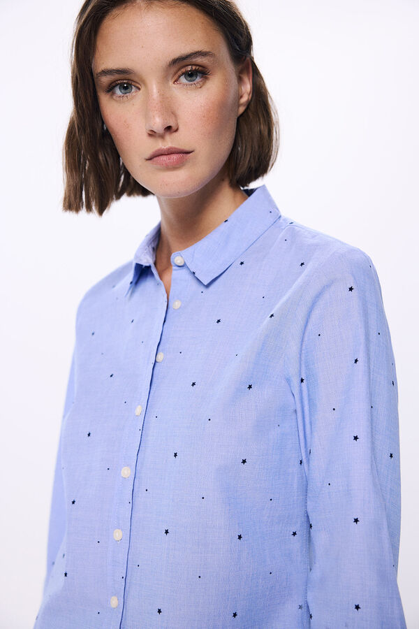 Springfield Cotton star shirt blue mix