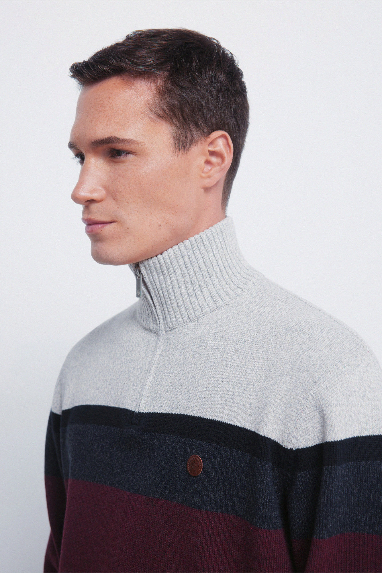 Springfield Color block zip fastening jumper