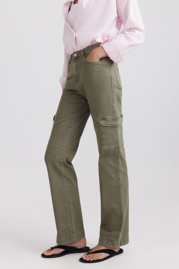 Springfield Jeans droit cargo imprim&eacute;