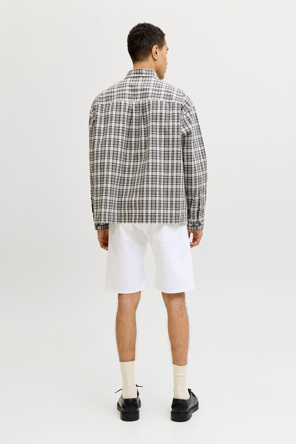 Jack & Jones Stone wash regular Bermuda shorts white