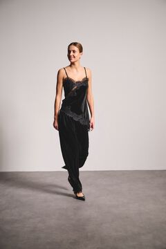JDY Pantal&oacute;n encaje terciopelo