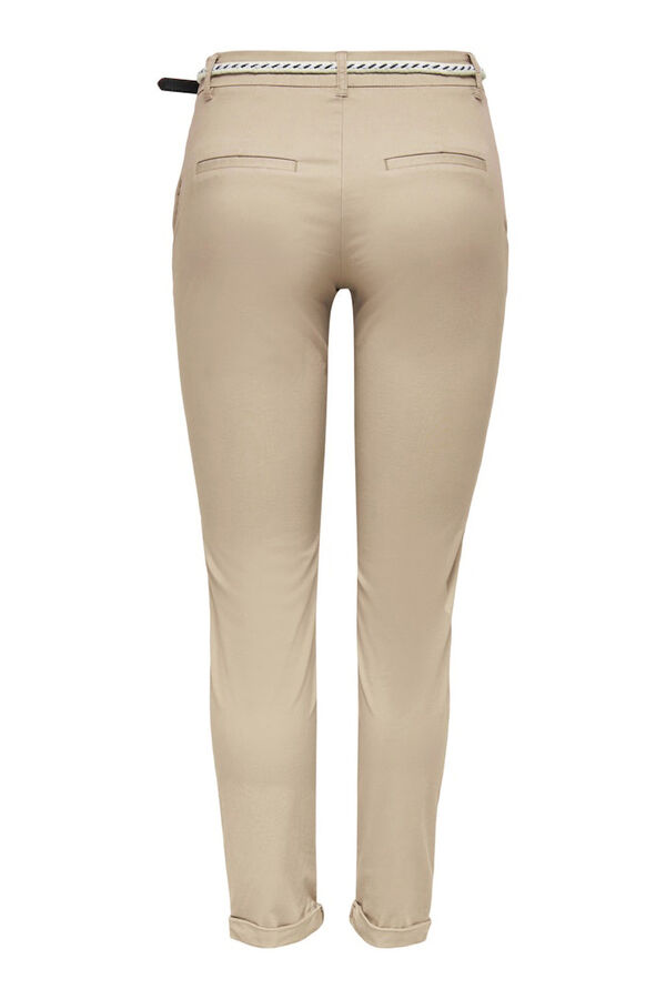 Only Pantal&oacute;n chino el&aacute;stico beige