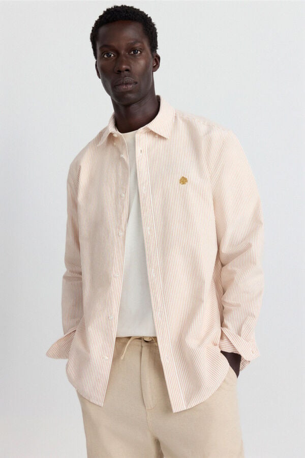 Springfield Chemise oxford &agrave; rayures imprim&eacute;
