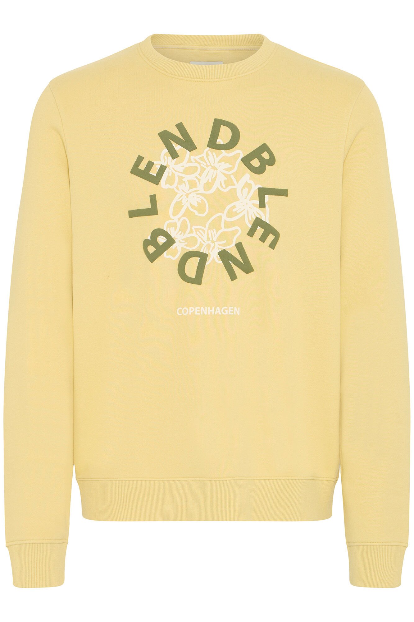 Blend Sweatshirt de gola redonda com log&oacute;tipo 