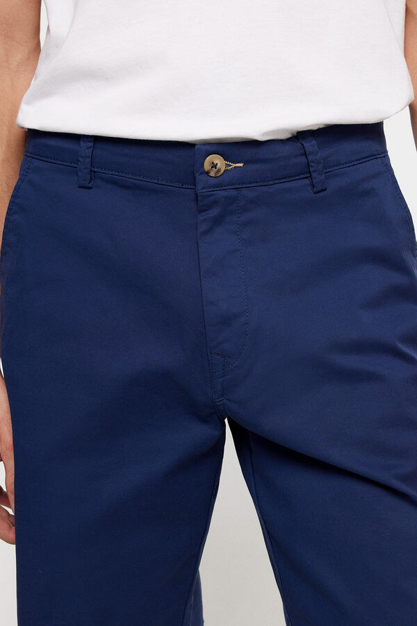 Springfield Coloured comfort fit Bermuda shorts blue