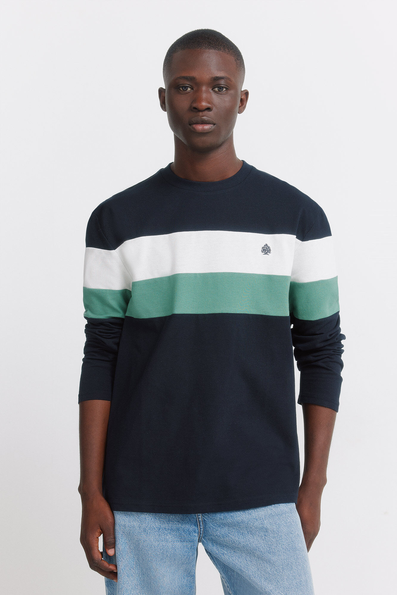Springfield long sleeve piqu&eacute; T-shirt with cuts