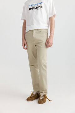 Springfield Washed slim fit 5-pocket trousers