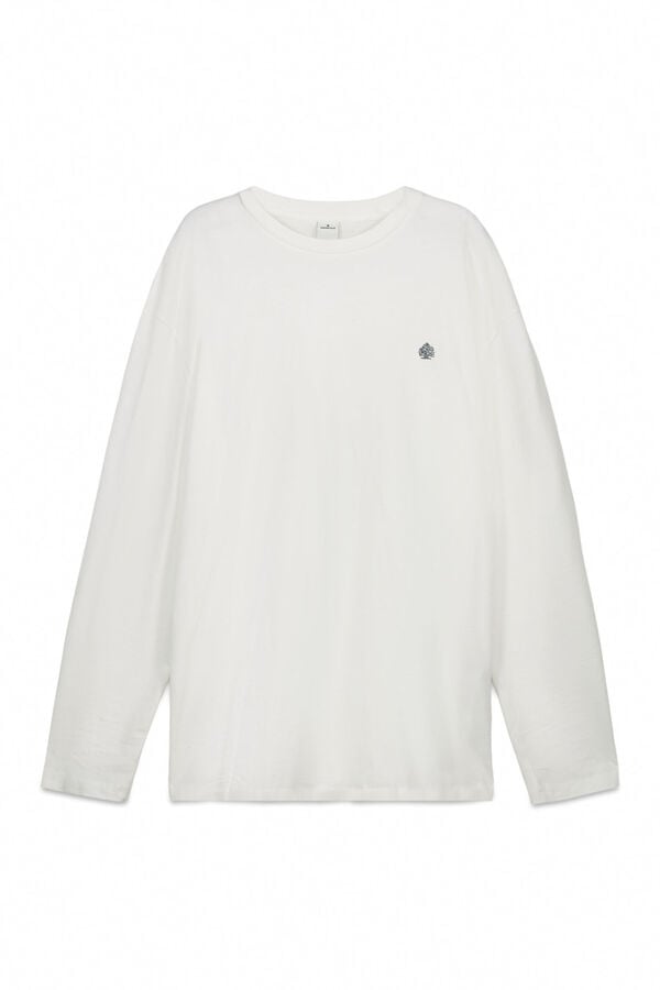 Springfield Camiseta manga larga carbono marfil