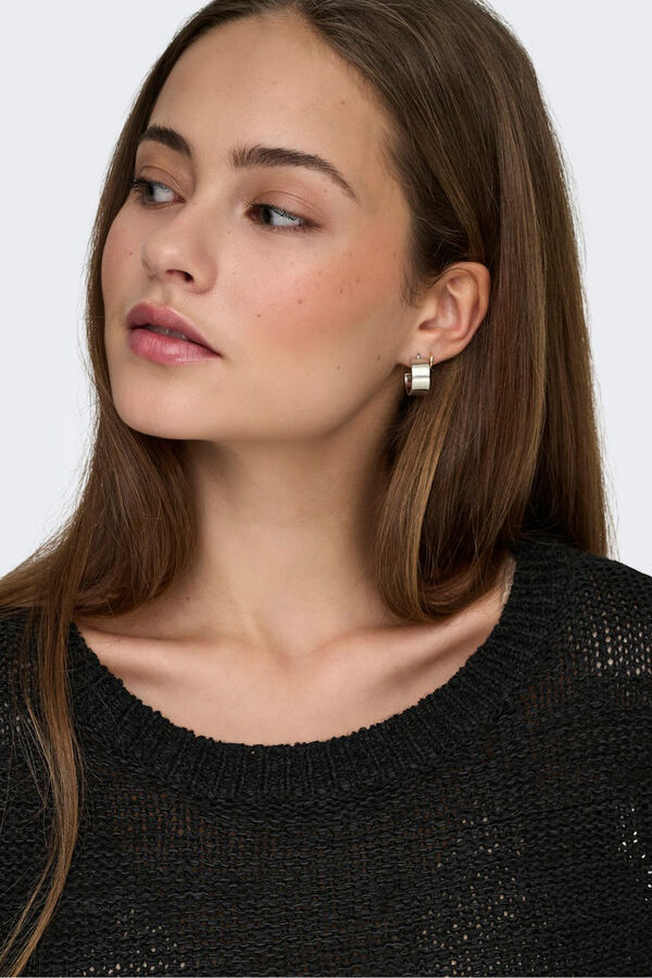 Only Jersey de cuello redondo negro