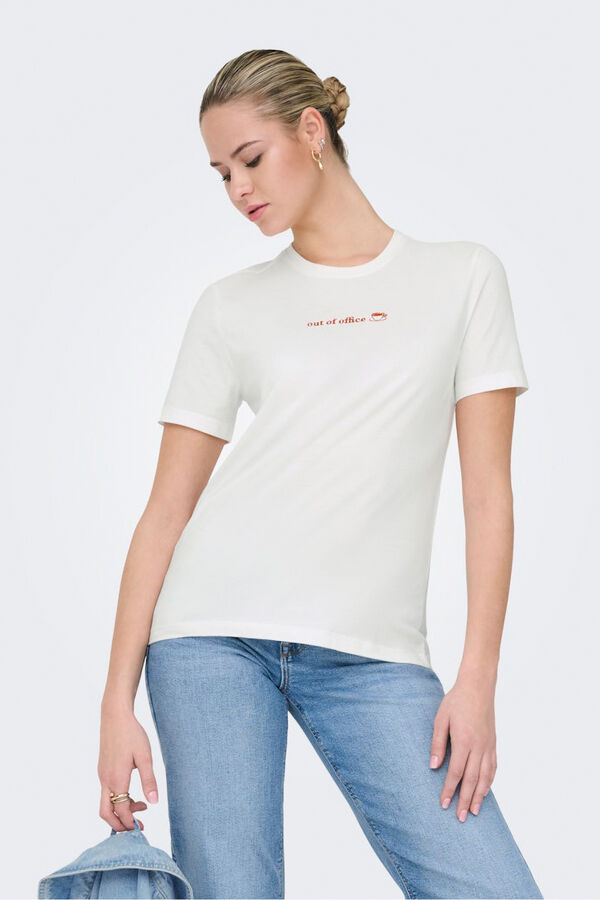 Only Front text T-shirt white