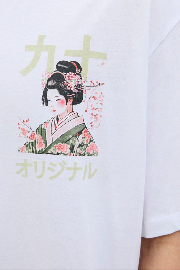 Jack & Jones Camiseta back print blanco