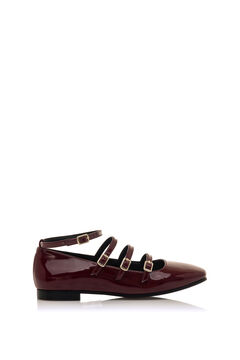 Springfield Ballet flat with buckles deep red