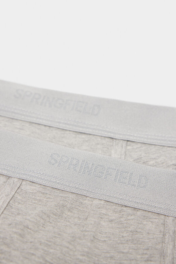 Springfield 2er-Pack Basic-Boxershorts silber