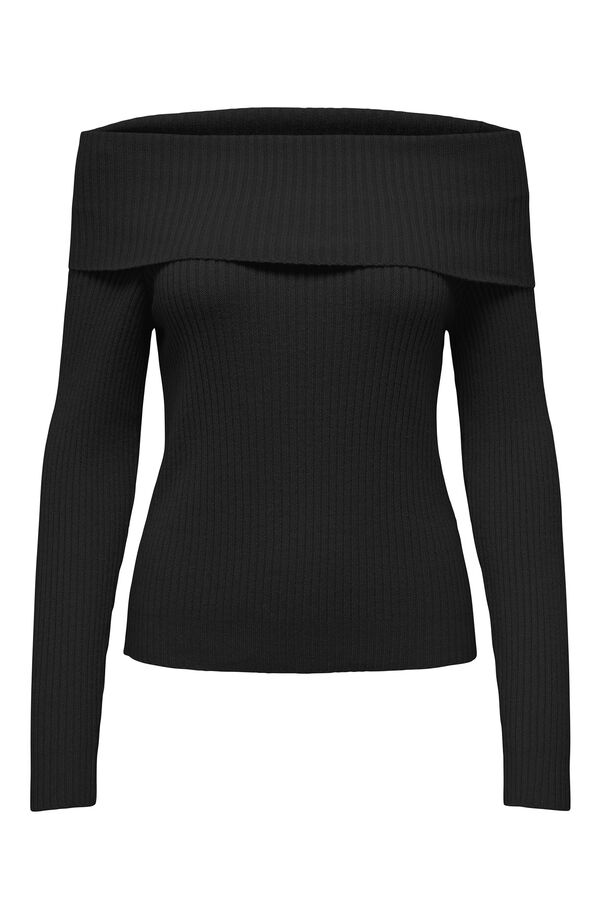 Only Camisola com gola gola preto