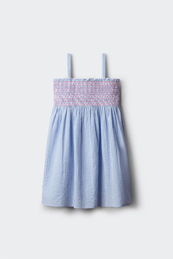 Springfield Kids Vestido rayas oxford ni&ntilde;a azul