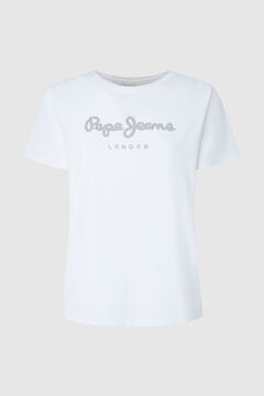 Springfield Cotton T-shirt with diamante logo white