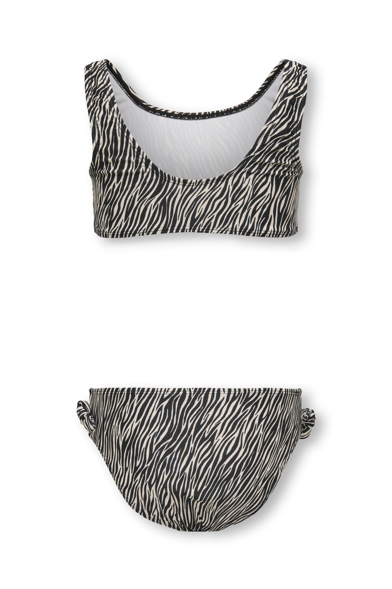 Only Girls Biqu&iacute;ni estampado zebra com n&oacute; e la&ccedil;os laterais