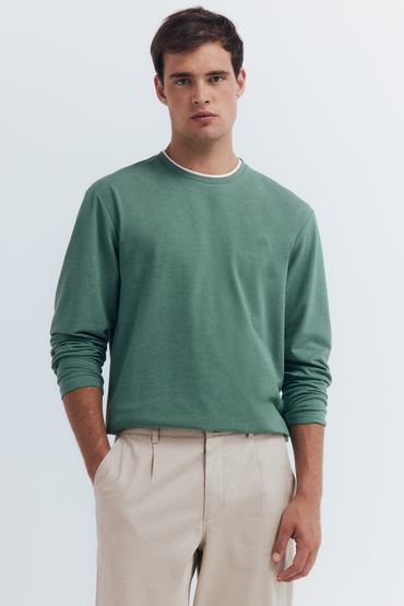 T-shirt à Manches Longues Springfield Basic Double Pour Garçon - Coupe Classique Et Confortable