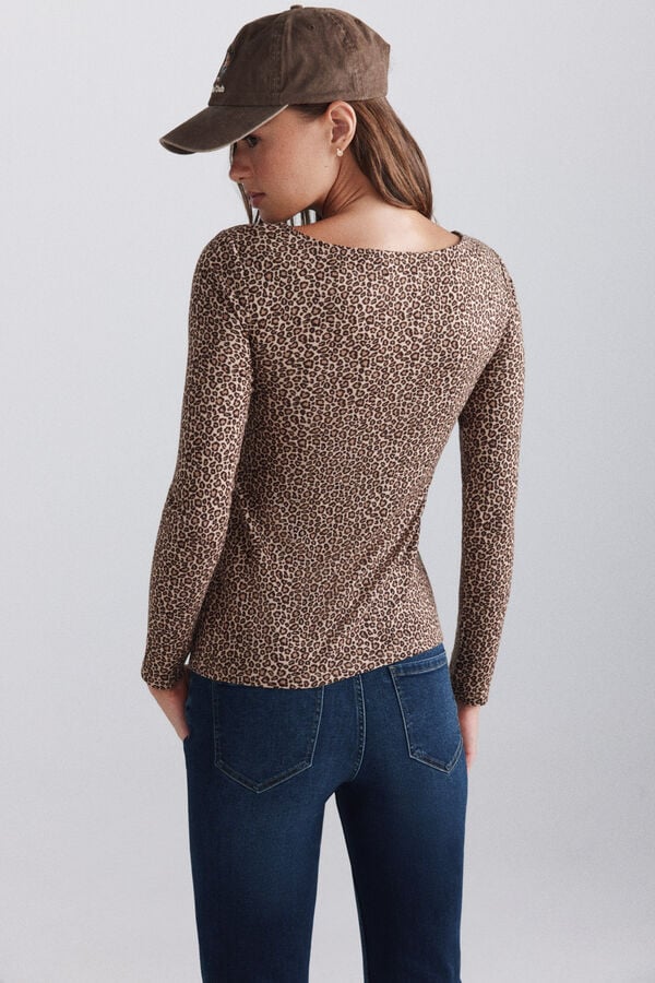 Springfield T-shirt imprim&eacute; animal nude