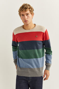 Springfield Pull rayures m&eacute;lang&eacute; gris