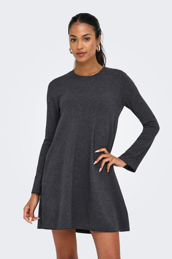 Only Vestido curto com manga compridas cinzento