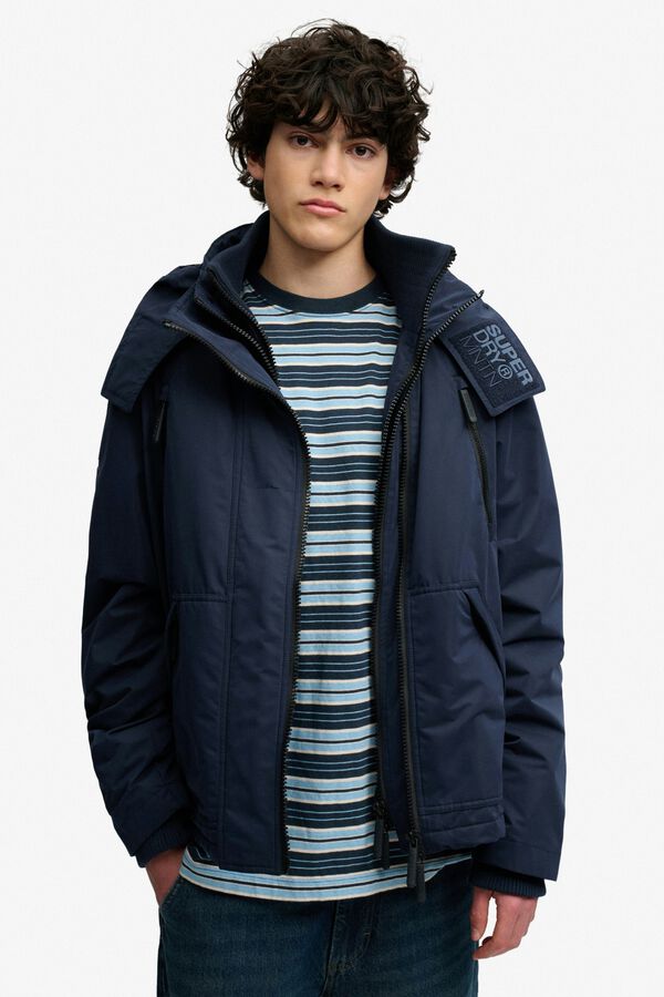 Superdry Hooded windbreaker jacket blue