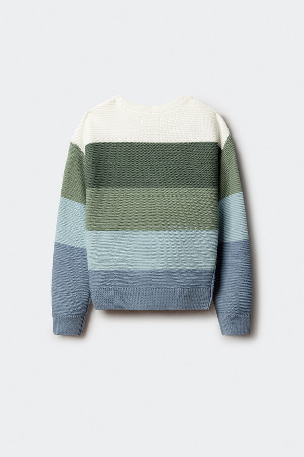 Springfield Kids Džemper za devojčice na pruge Zelena