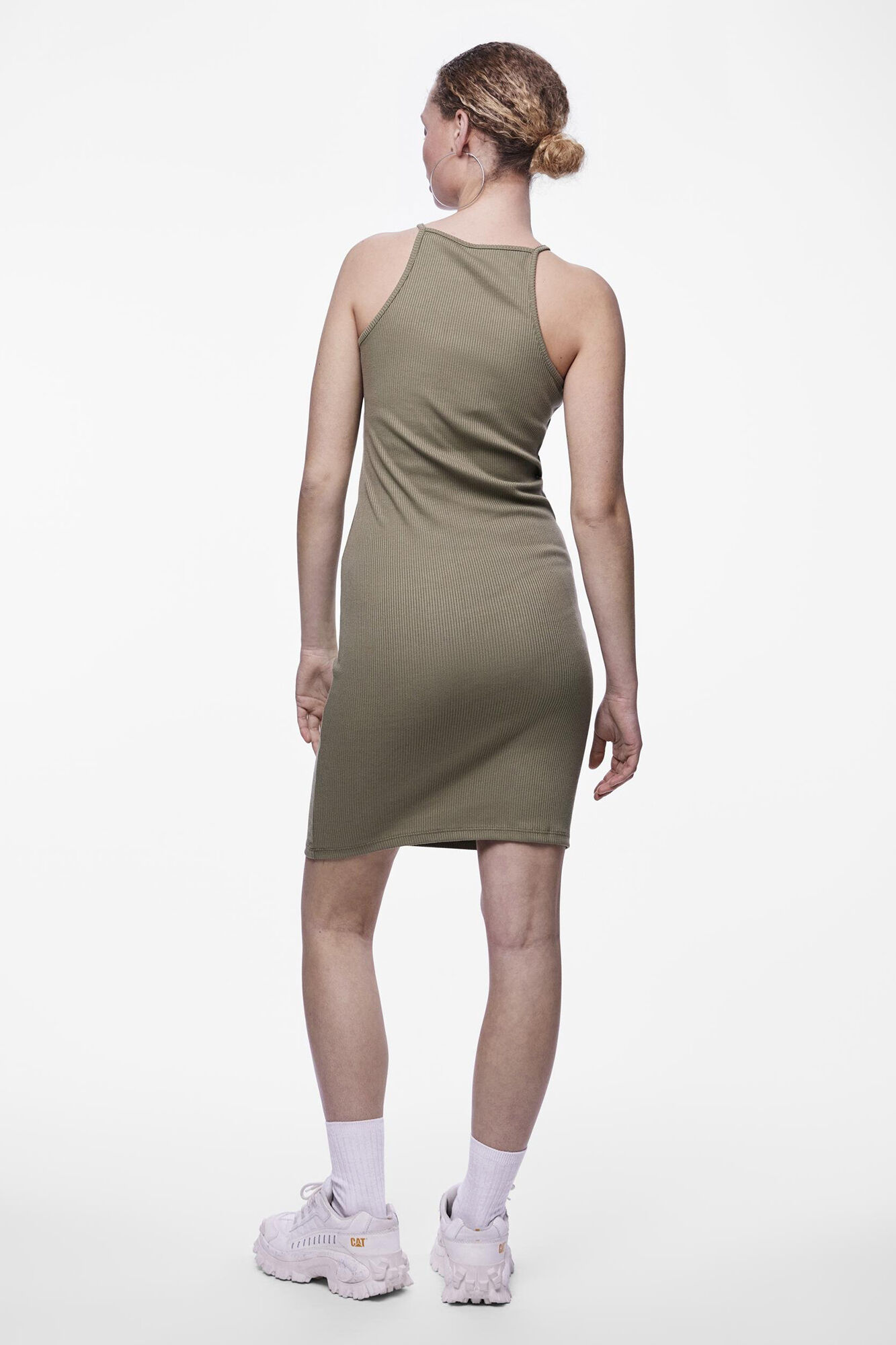 Pieces Vestido curto com gola halter