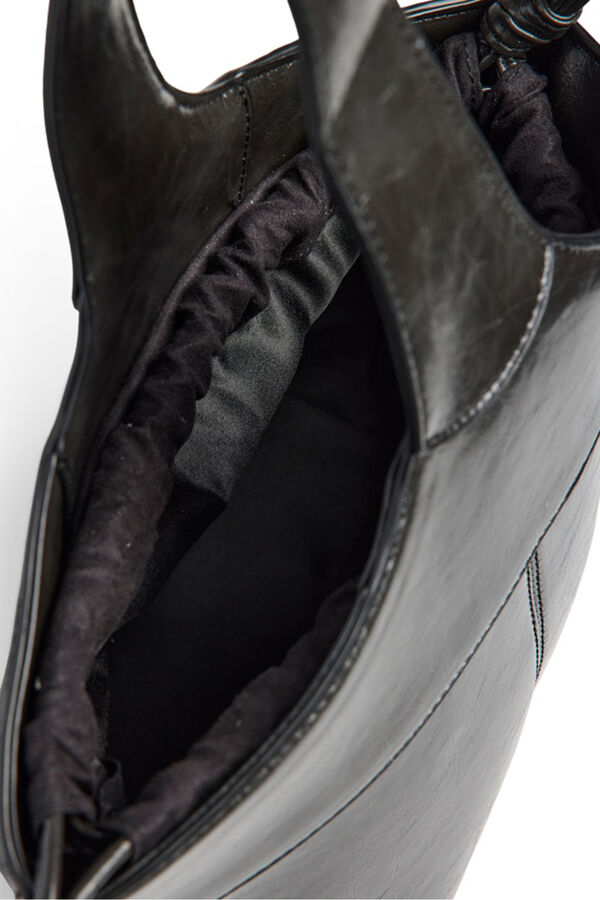 Pieces Medium Square Handle Bag Crna