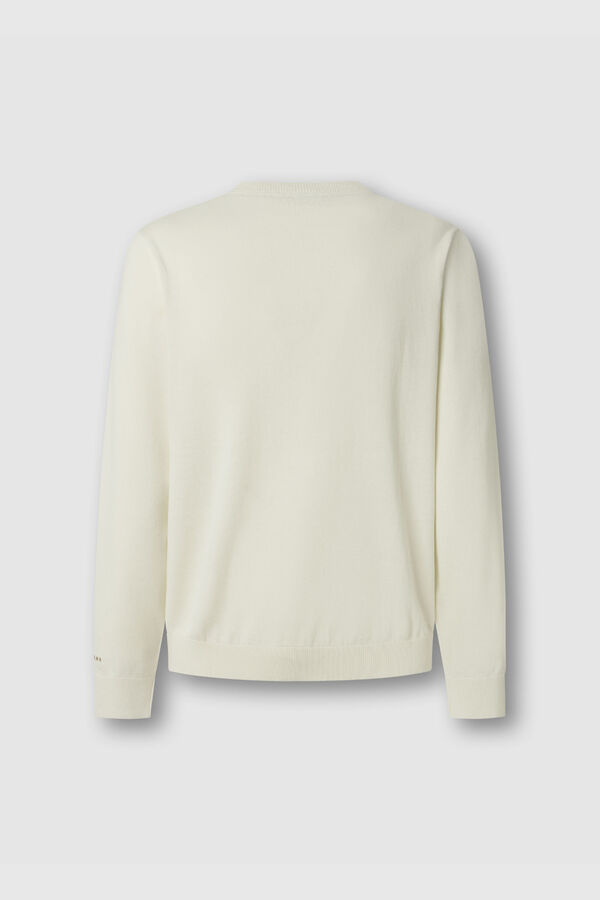 Pepe Jeans Round neck jumper with logo beige