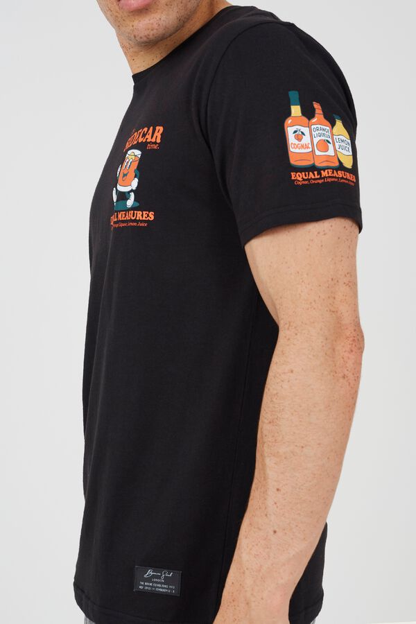 Brave Soul Printed short sleeve T-shirt black