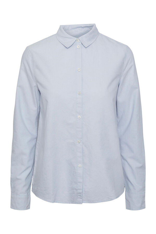 Springfield Camisa básica de algodão azulado