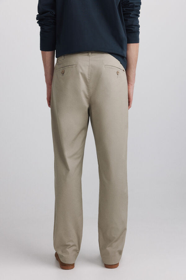 Springfield Lightweight straight fit trousers nude