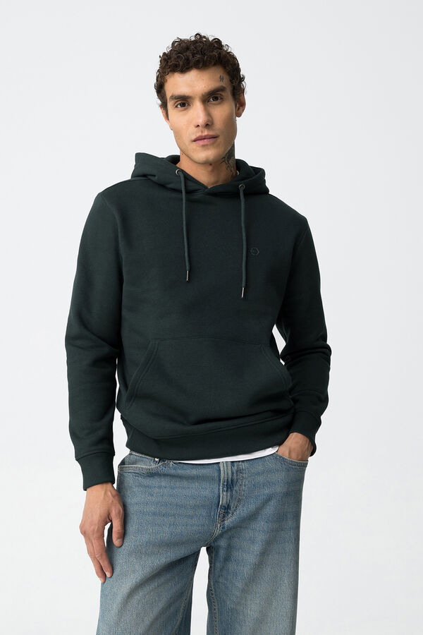 Tiffosi Hoodie B&aacute;sico verde