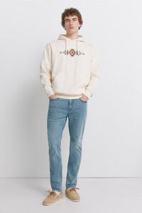 Springfield medium wash overdyed skinny fit jeans