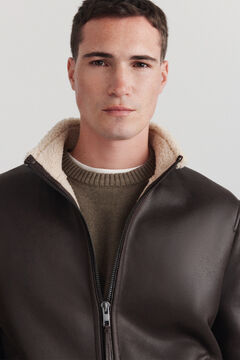 Springfield Faux suede double-faced jacket