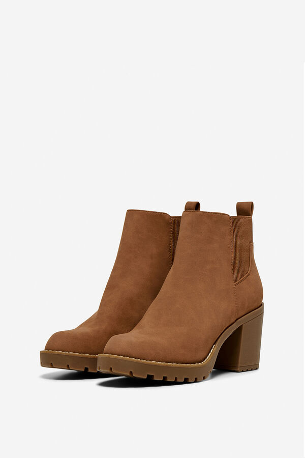 Only Chelsea-Stiefel aus veganem Leder mit Absatz Nude