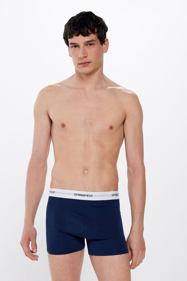 Springfield 2-pack long boxers blue