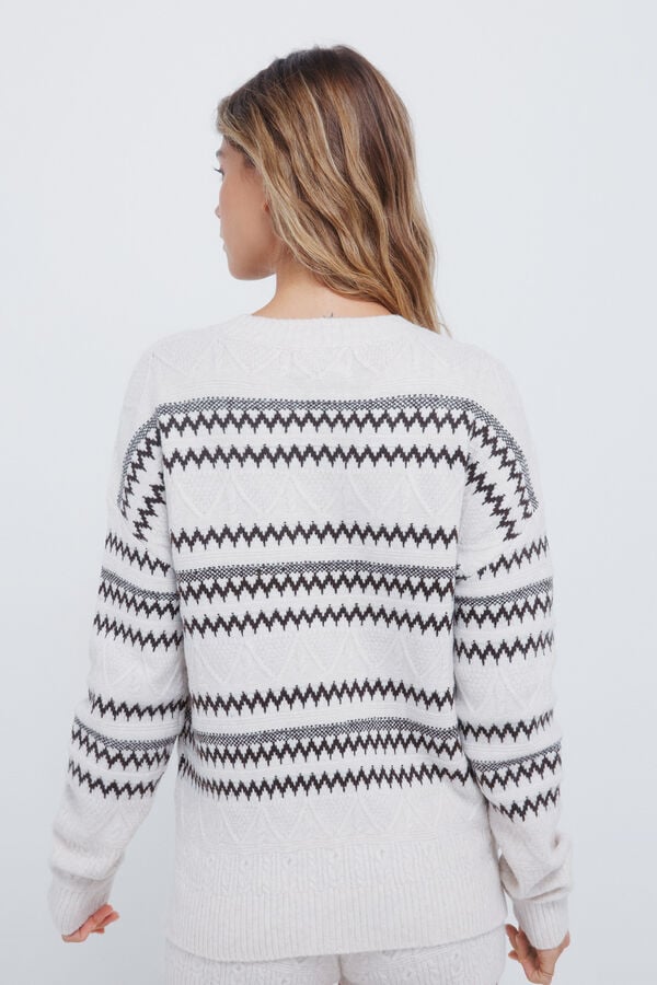 Springfield Jersey jacquard cenefas marrón marrón