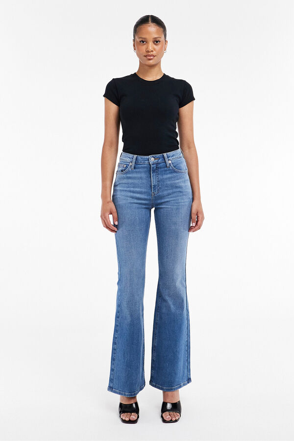 Topshop Jeans flared fit azul
